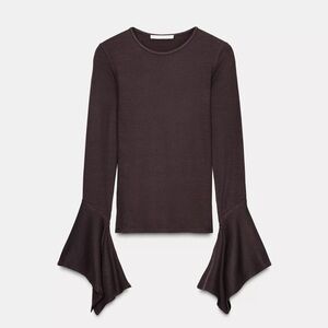 Zara Ruffled Sleeve Shirt
